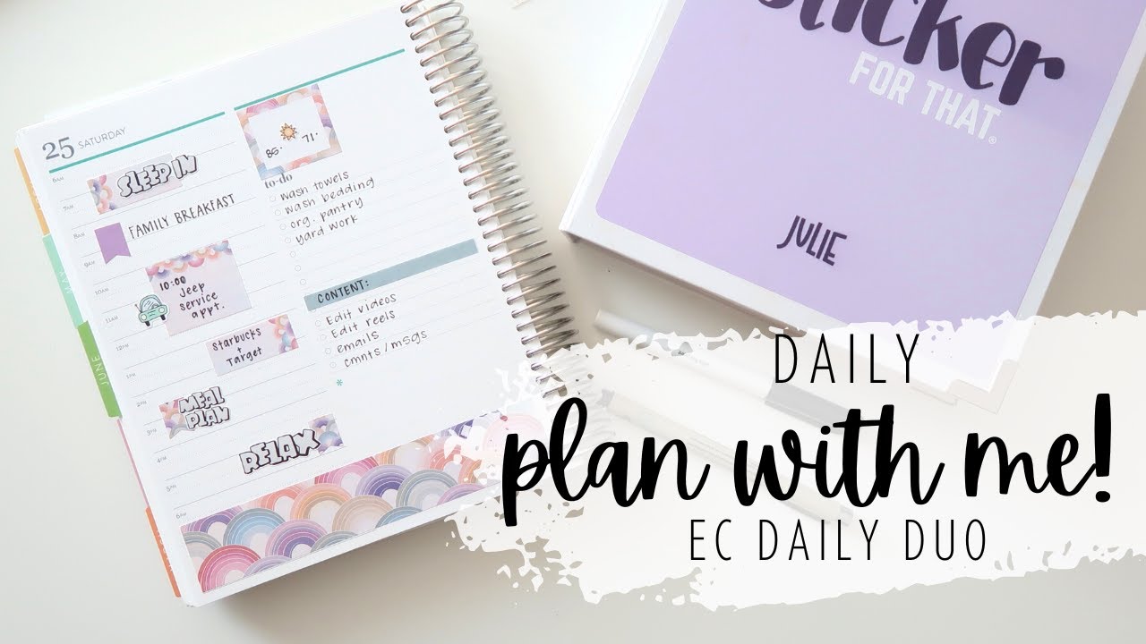 DAILY PLAN WITH ME! | Erin Condren Daily Duo - YouTube