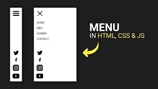 How to create a Responsive Navigation Menu With HTML, CSS & JavaScript