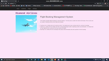 Project Demo Video (Airline Reservation System)