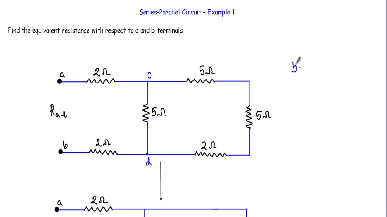 Equivalent Resistance of Series Parallel Circuit - 1 - YouTube