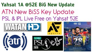 Yahsat 1A Big New Updateatn New Biss Key Updateipl & Psl Free On Yahsat 52E
