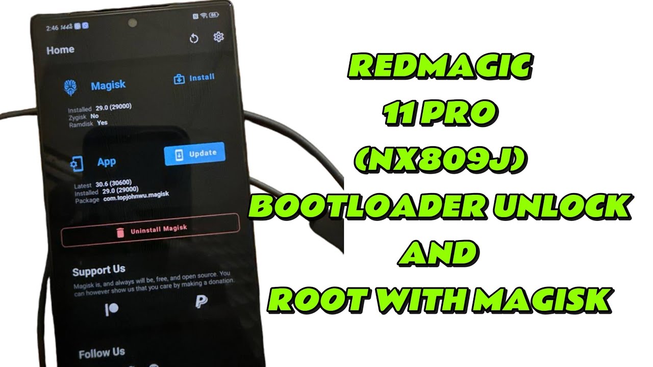 REDMAGIC 11/11 PRO (NX809J) INSTANT UNLOCK BOOTLOADER AND ROOT