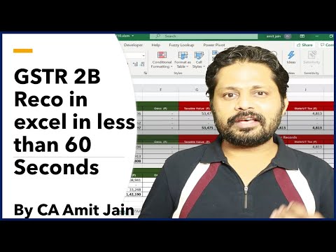 GSTR 2B Reconciliation in less than 60 Seconds in Excel