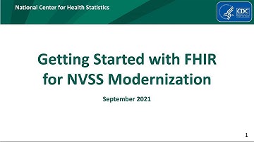 Getting Started with FHIR for NVSS Modernization