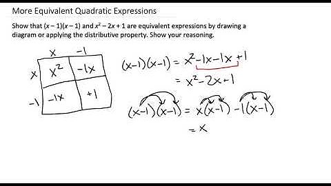 More Equivalent Quadratic Expressions Video