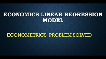 ECONOMETRICS economics linear regression model bsc+entrance+isi+dse+jnu