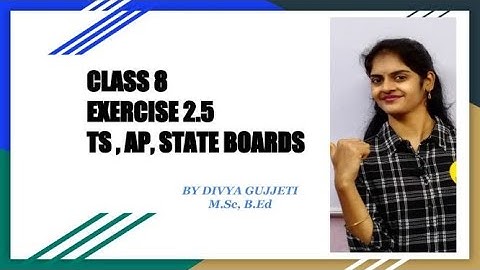 Class 8 | Chapter 2 Exercise 2.5 Q No 1TS | AP | State Boards