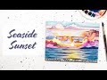 Paint a Vivid Seaside Sunset in Watercolour