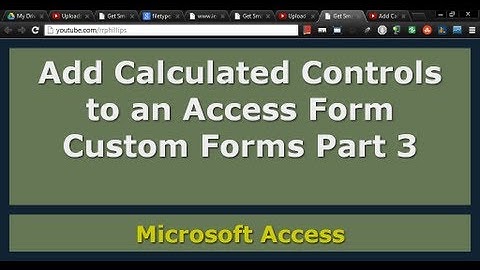 Add Calculated Controls to an Access Form - Custom Forms Part 3
