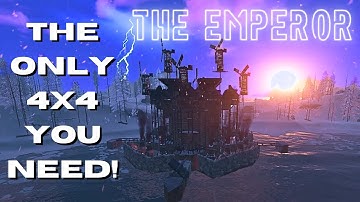 Rust 4x4 Small Group Base Design | The Emperor | open core | furnace wall  | widegapped Shell