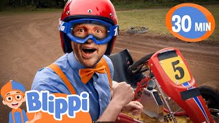 Blippi's Go Kart! 🏎️ | Blippi 🔍 | 🔤 Educational Subtitled Videos 🔤 | Learning Videos For Kids