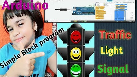 Arduino Traffic Light Signal For Beginners | Using Tinker cad | For Kids using Block programming