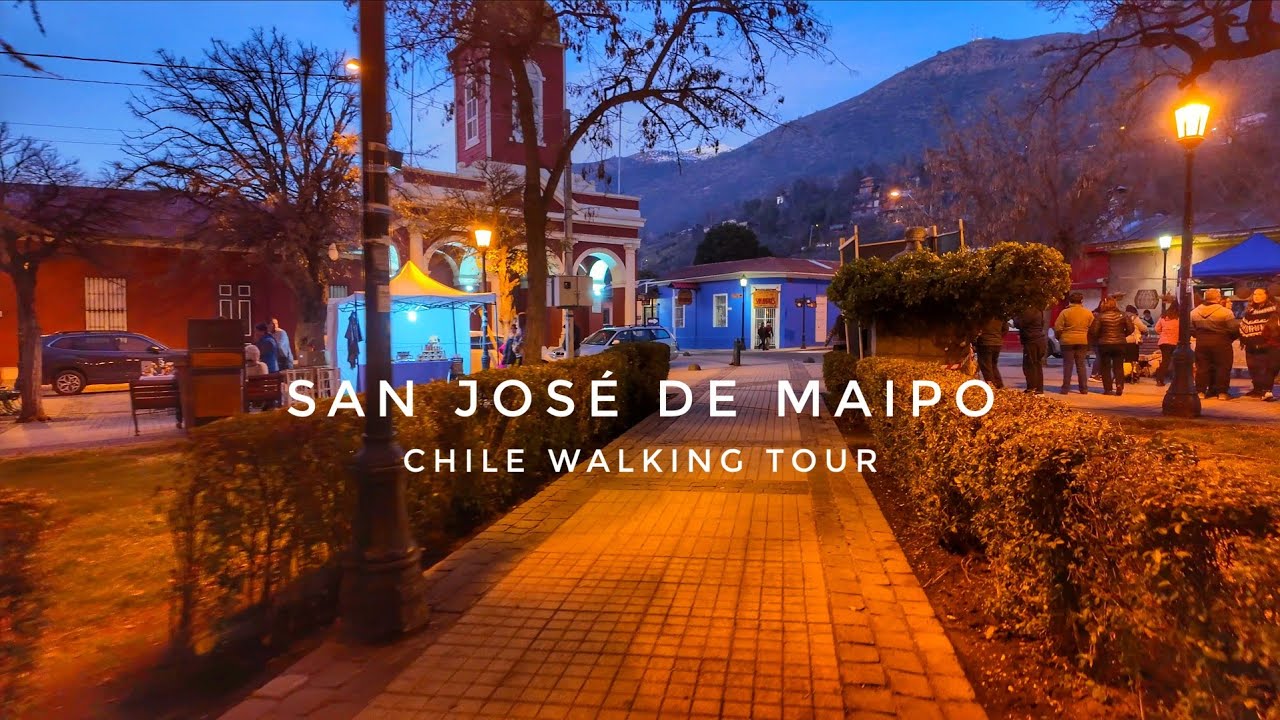 Plaza de Arma San José de Maipo Santiago Chile Walking Tour | 4KWalk