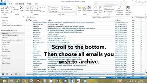 how to archive emails using outlook 2013