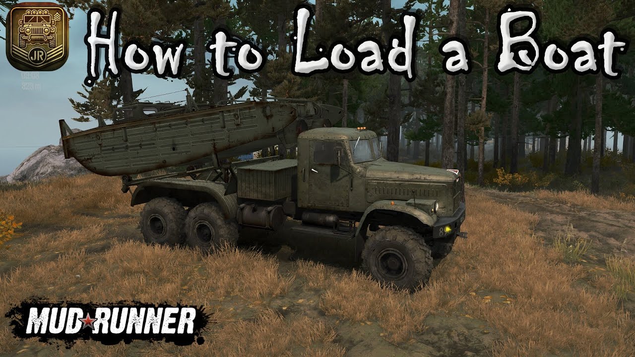 Mudrunner How To Load a Boat BMK-T - YouTube