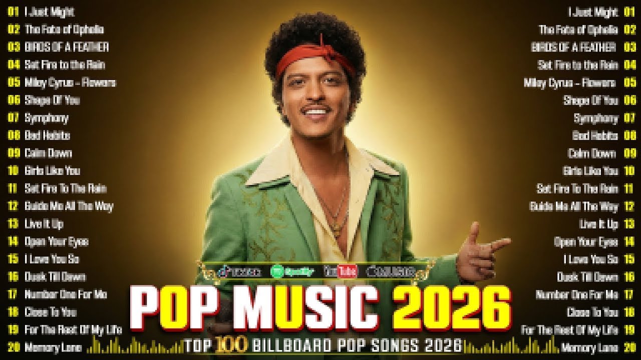 Billboard Top 100 ☀️ Dua Lipa, Bruno Mars, The Weeknd, Selena Gomez, Adele, Ed Sheeran, Rihanna