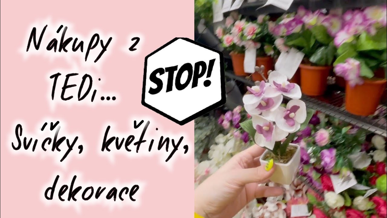 NÁKUPY V TEDI - dekorace, svíčky, umělé květiny! POJĎTE SE MNOU NAKUPOVAT :)