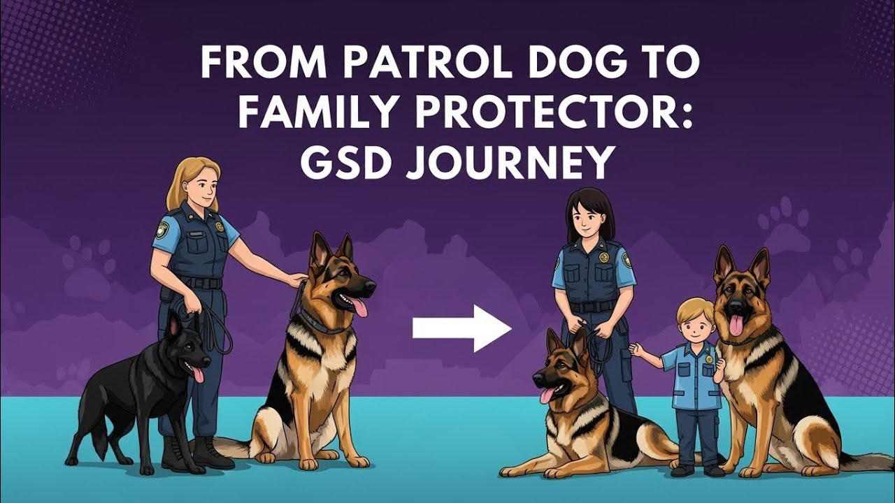 GSD Journey:From Patrol Dog to Family Protector:  German Shepherd's Transformation  🐾