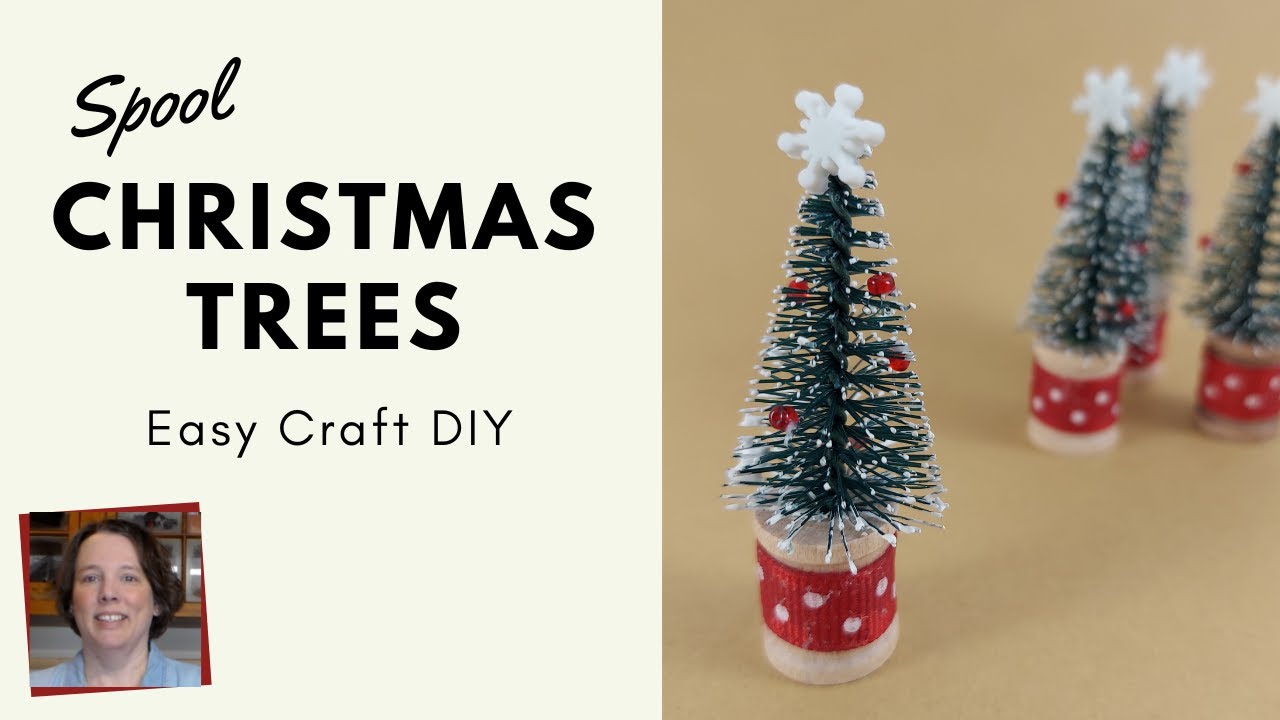 Make Vintage Inspired Christmas Decor with Wooden Spools 