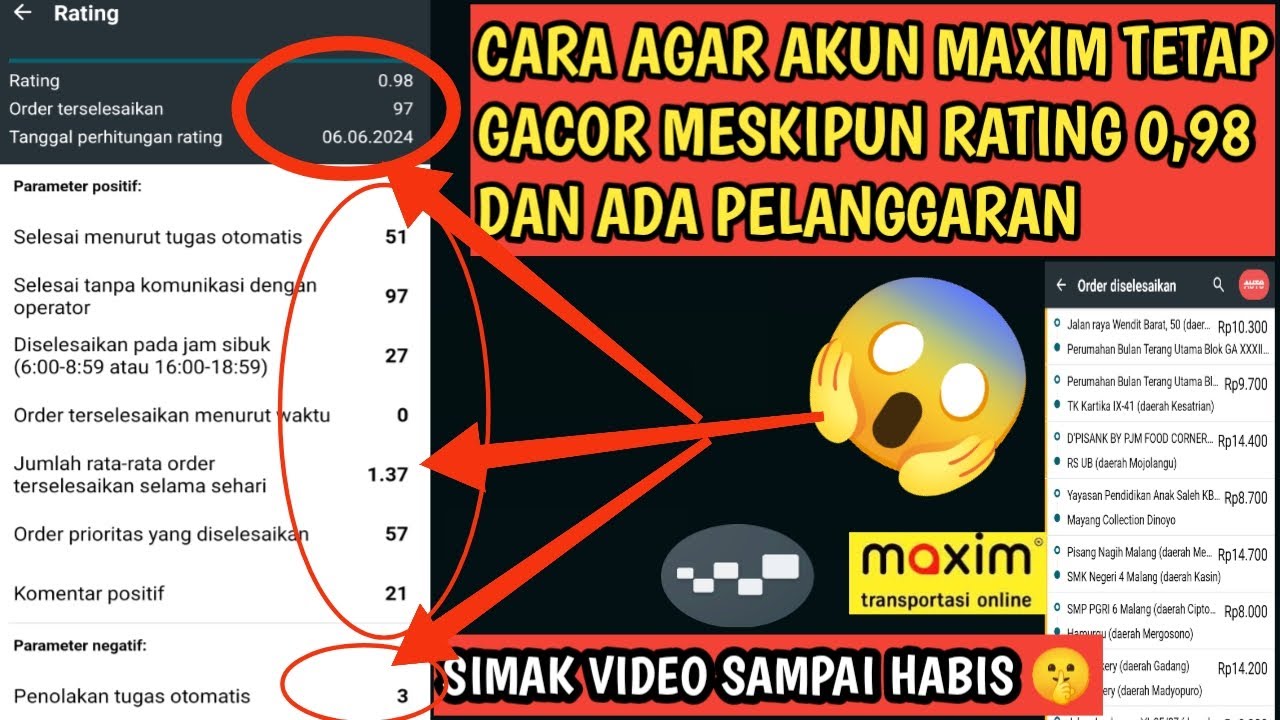 CARA AGAR AKUN MAXIM GACOR MESKI RATING  0,98 DAN PARAMETER NEGATIF