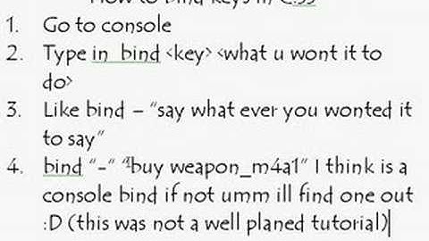 CS:S how to bind a key tutorial