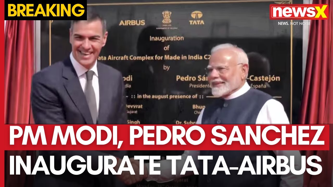 PM Modi and Spanish President Pedro Sanchez Inaugurate Tata-Airbus C295 ...
