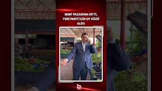 He went to the local market, took the vendor's phone, and secured a "vote" for the NEW Party!