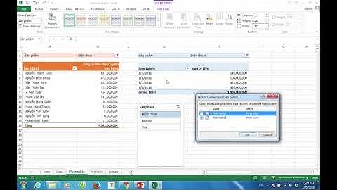 Bài 35 Kết nối một slicer với nhiều bảng Pivot Table