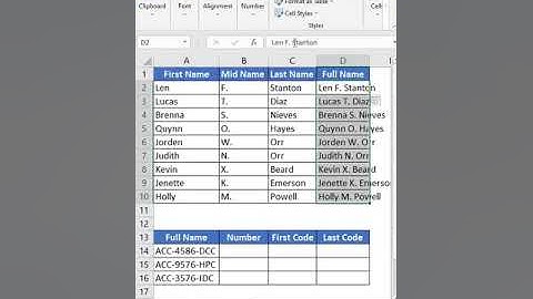 Excel Trick - Flash Fill