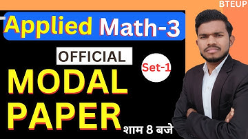 Applied Math-3 Modal Paper 2024// Most Imp. Question// Applied math-3 by Rahul Sir// Studypowerpoint
