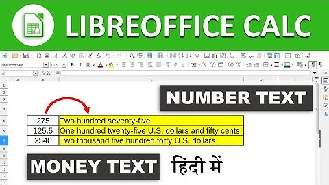 How to Convert Number to Word in LibreOffice calc || How to Convert Number to text Libreoffice🔥