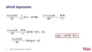 Linear Estimators: MVUE and BLUE