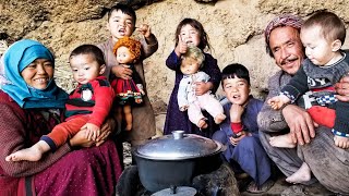 Pumpkin Halwa - Sweet Meal for Lunch | Cave Children Can't Get Enough | Lovely Twins in Cave.