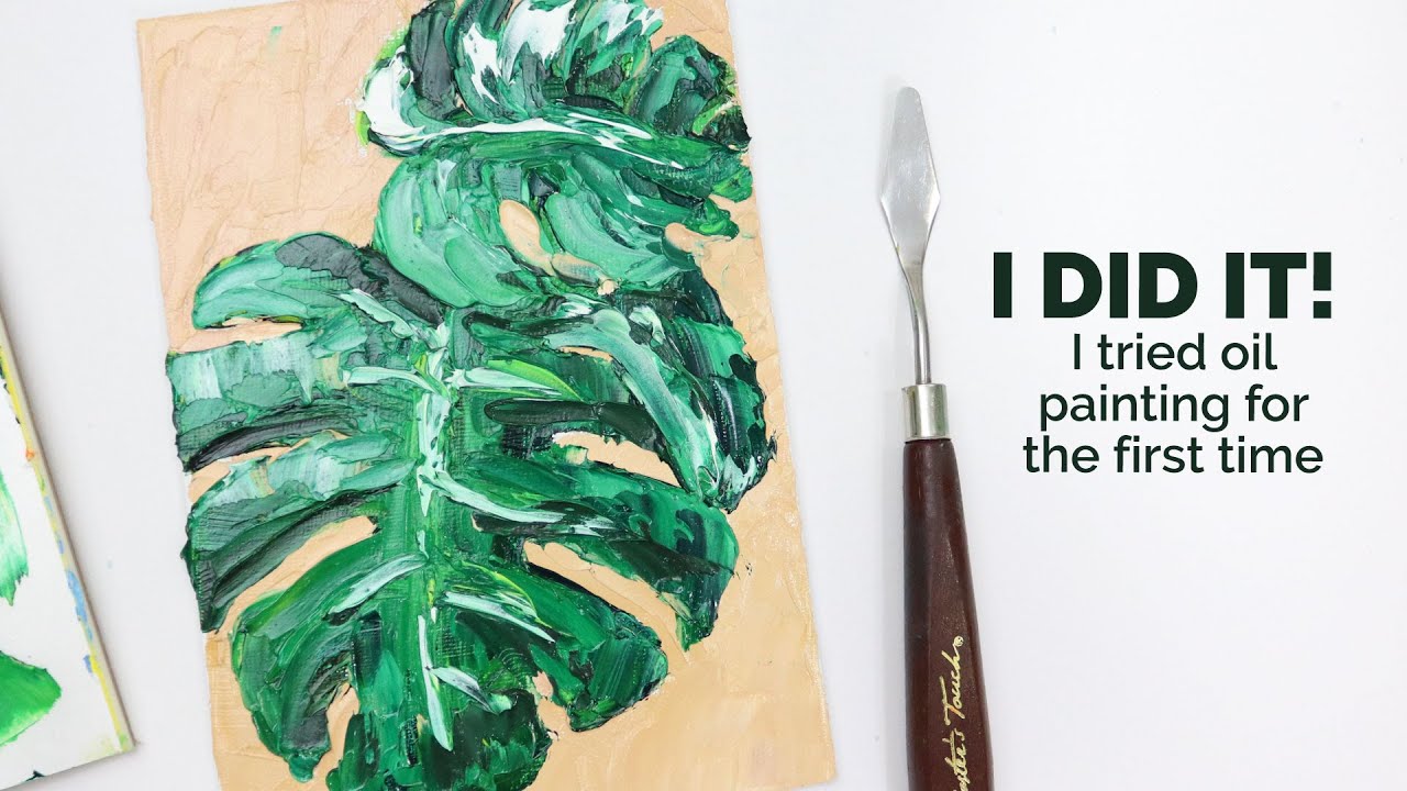 Trying oil paint for the first time YouTube