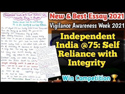 essay on india 75 self reliance with integrity