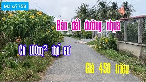 Bán đất đường nhựa có 100m² thổ cư, giá 450 triệu ở Gò Công Tây, Tiền Giang - MS 758