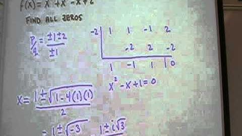 Alg II (6.6 fundamental theorem of algebra)