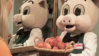 Piggly Wiggly Tv Commercial  Price And Item For Milk And Peaches Featuring Mr Pig