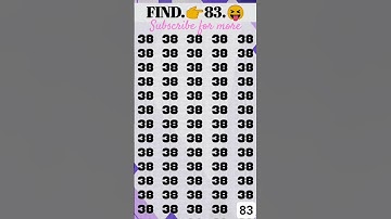 find 👉🏻 83 in all the numbers 🔢 #quiz #puzzle #iqtest #iq #brainteaser #shorts