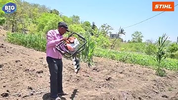 Earth Auger digging effortlessly #earthauger #liveinaction #stihl