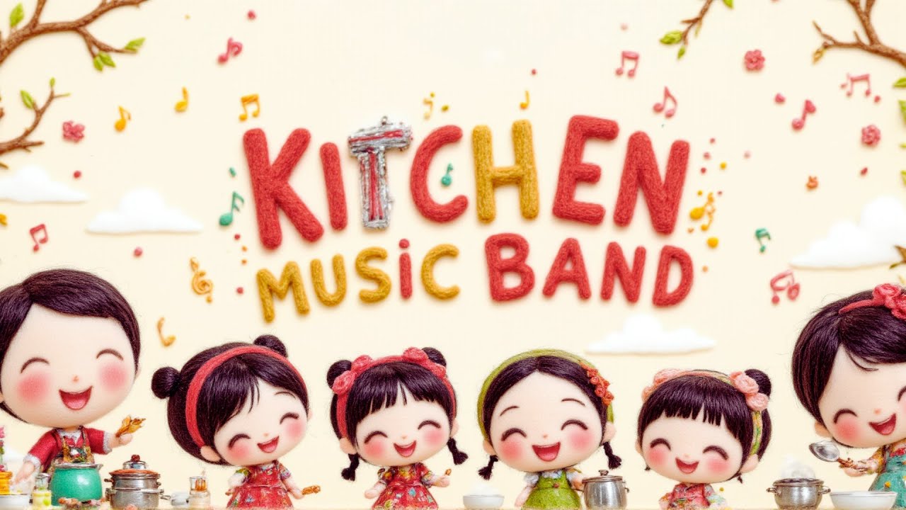 🥁 Kitchen Music Band | Fun Cooking Songs | Make Music with Pots and Pans
