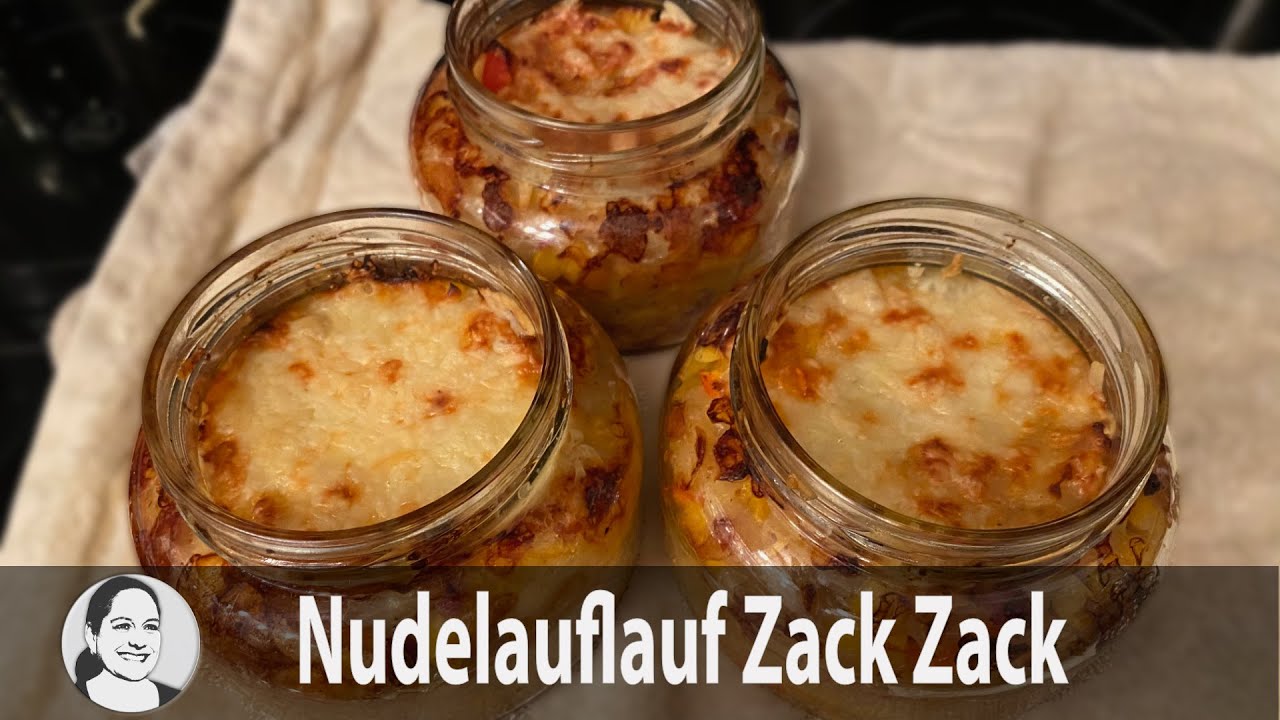 Kühlkonserve: Nudelauflauf - schnell gemacht und Wochen haltbar! In Portionen, sofort essbar. 😃