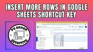 How to Insert More Rows in Google Sheets Shortcut Key - Step-by-Step Guide