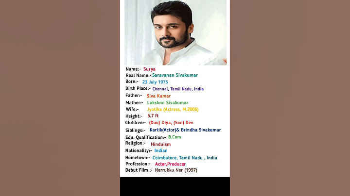Surya Biography|#shortsvideo #surya