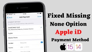 How To Find Missing NONE In Apple iD Payment Method iPhone iPad iMac - iOS 15 - Get None Opition