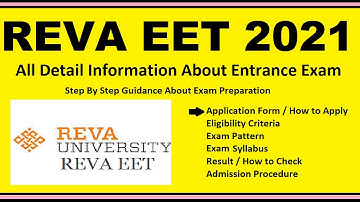 REVA EET 2021 - Notification, Dates, Application, Eligibility, Admit Card, Pattern, Syllabus, Result