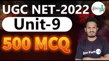 11:00 AM - 500 MCQ 9th Unit UGC NET Exam  | NET Exam PYQ| UGC NET Paper 1st MCQ | UGC NET 2022