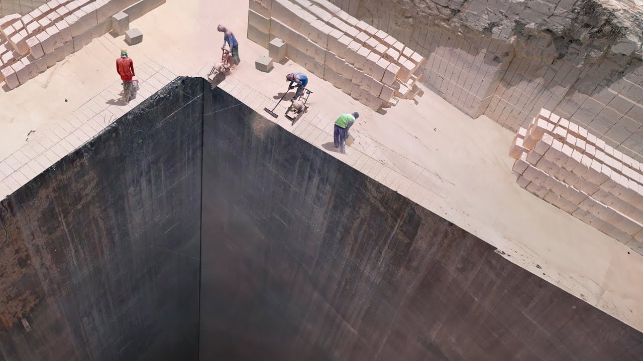 Scary Way They Mine Tons of Rock in Super Deep Quarry - YouTube