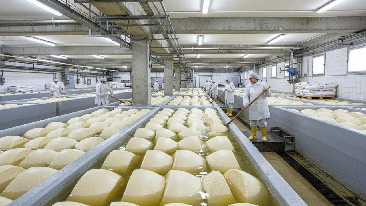 How Parmesan Cheese Is Made in Factories! Million Dollar Cheese Factory!