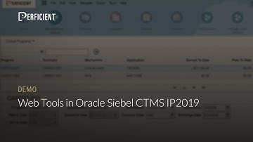 Web Tools in Oracle Siebel CTMS IP2019 [Demo]